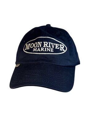 Moon River Marine Hat Navy KNP Organics Cotton Embroidered Adjustable Strapback